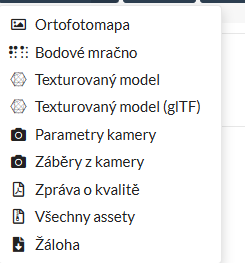 Export výstupních souborů