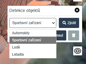 Výběr možností automatické detekce objektů